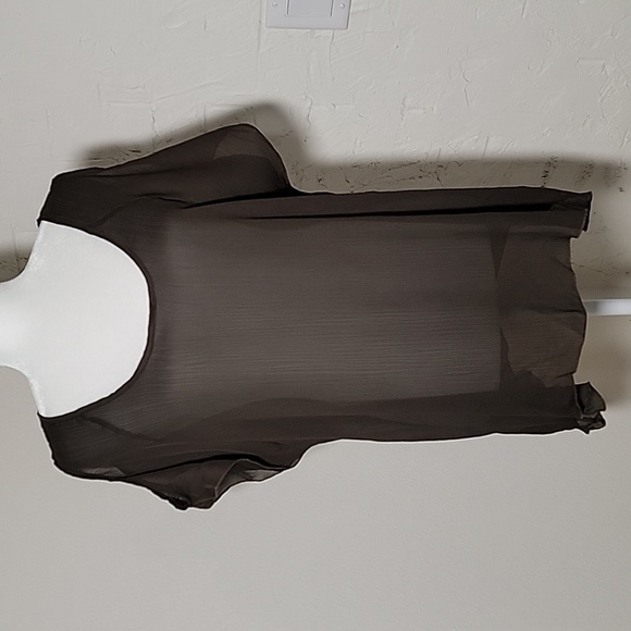 Torrid Blouse Top Shirt Short Sleeve Pullover Popover Scoop Neck Sheer 0 12 - Picture 1 of 12